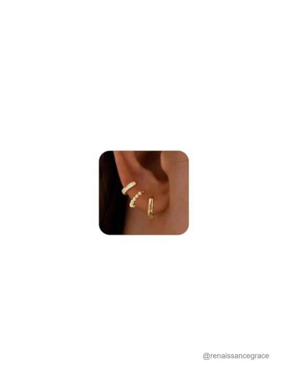 14K Gold Plated Hoop and Huggie Earrings Set for Women Cubic Zirconia